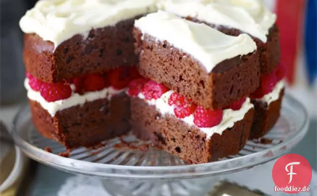 Himbeer-roter Samt-Kuchen