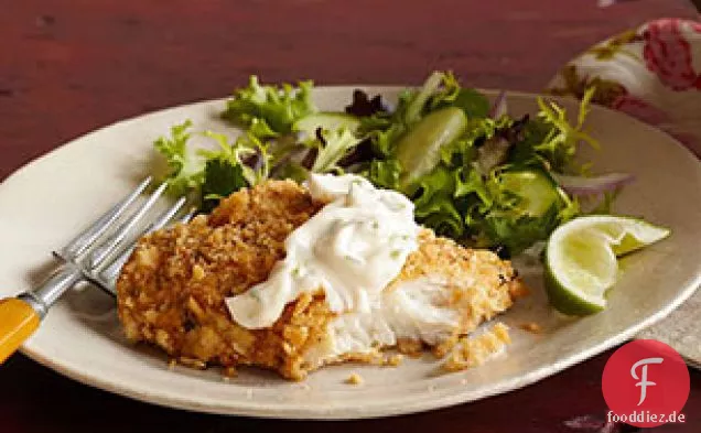 Knusprig gebackene Fischfilets