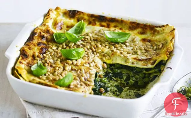 Easy pesto lasagne