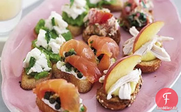 Klassische Räucherlachs Crostini