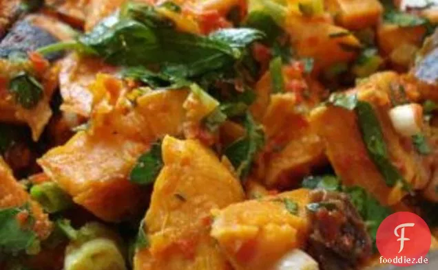 Gerösteter Süßkartoffelsalat mit Paprika-Vinaigrette