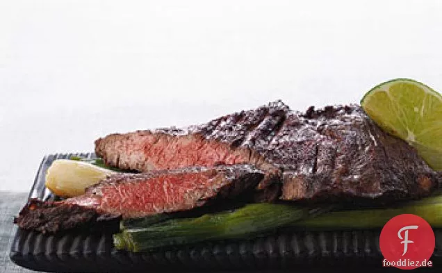 Sautiertes Rocksteak mit geschmorten Jakobsmuscheln