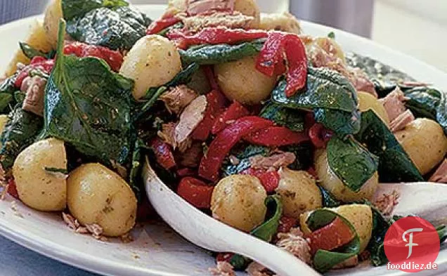 Neuer Kartoffel-Thunfisch-Spinat-Salat