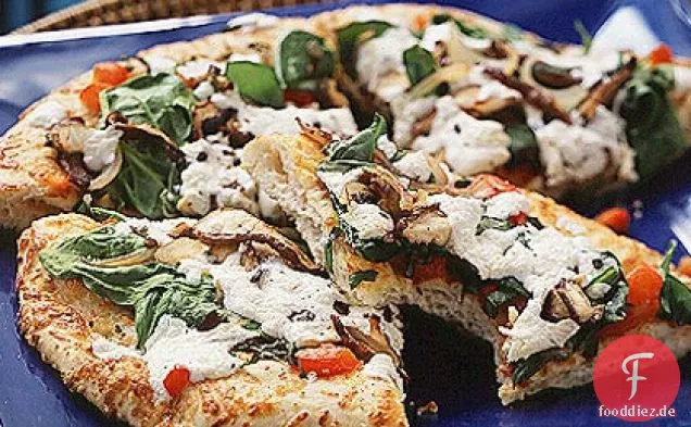 Mini Roter Pfeffer-Pilz Pizza