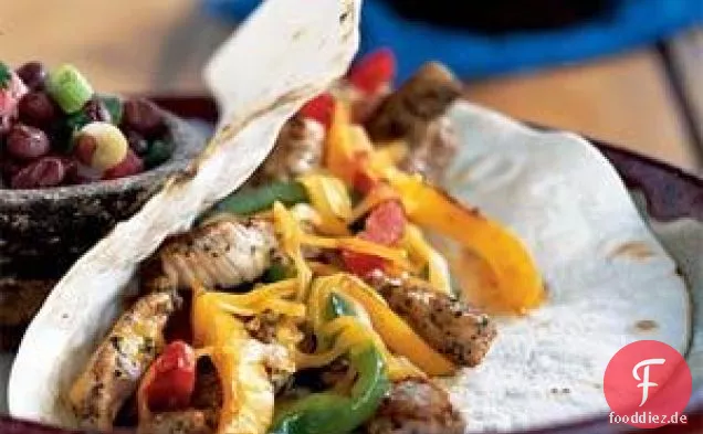 Würzige Schweinefleisch-Paprika-Tacos