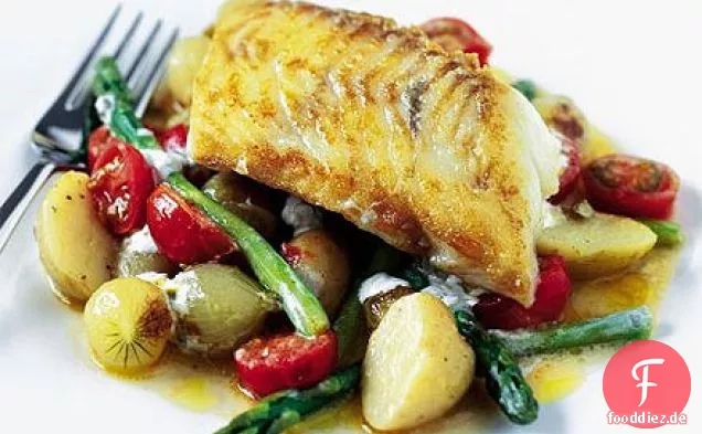 Sautierter Schellfisch mit Sommergemüse