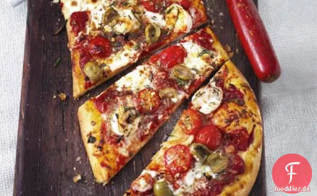 Würzige Garnelen-Pizza