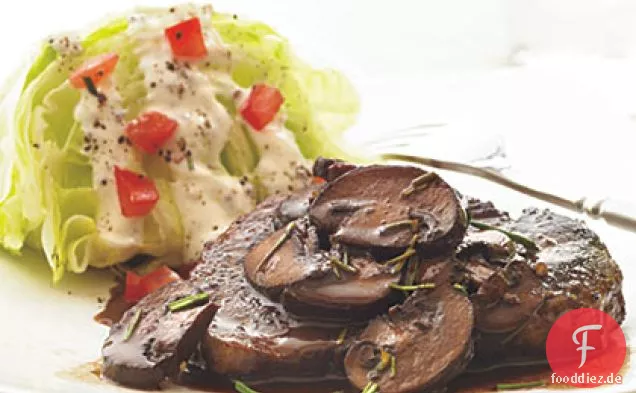 Rinderfiletsteaks mit Rotwein-Pilzsauce