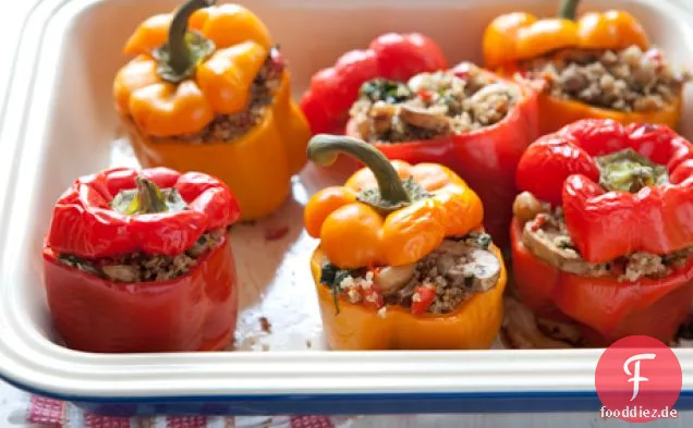 Geröstete Paprika Gefüllt Mit Quinoa