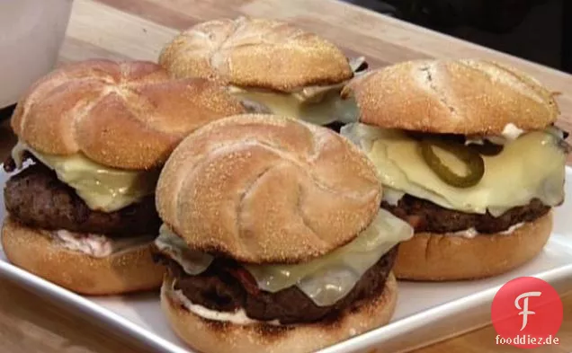 Gegrillter Truthahn Burger mit Paprika Mayo