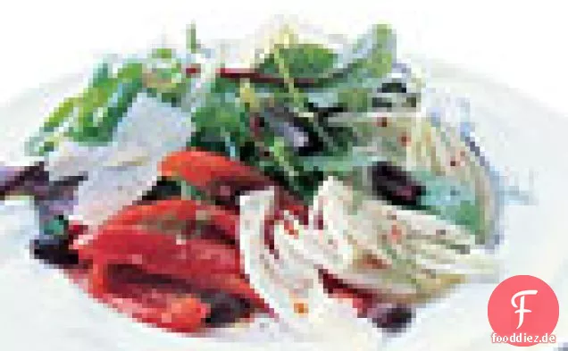 Gerösteter roter Paprika-Fenchel-Salat