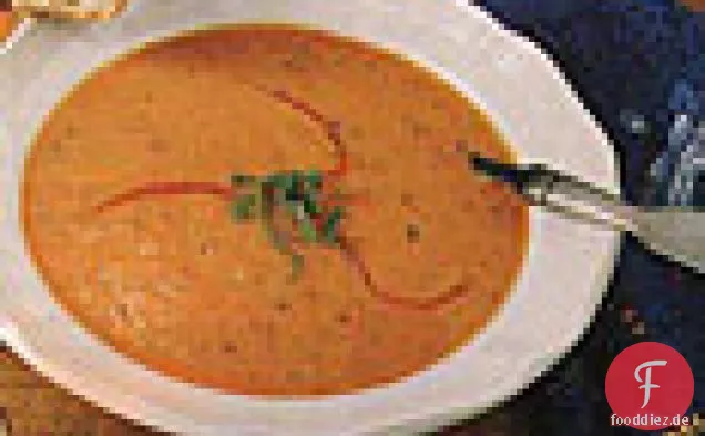 Creme von roter Paprika Suppe
