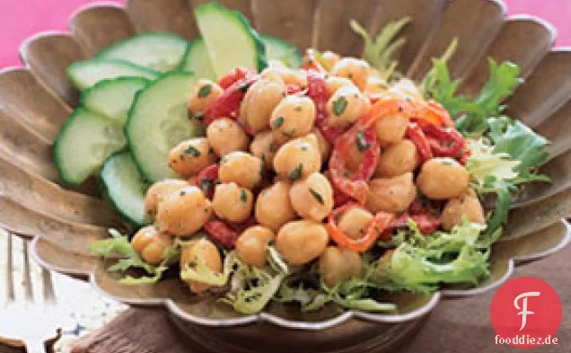 Garbanzo und Paprika-Salat