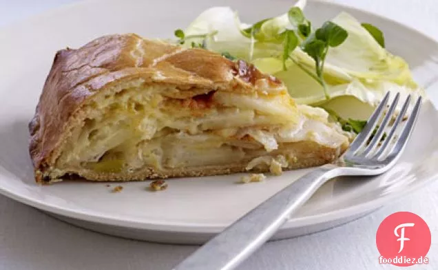 Tiefkühl-Käse-, Zwiebel- und Kartoffelkuchen