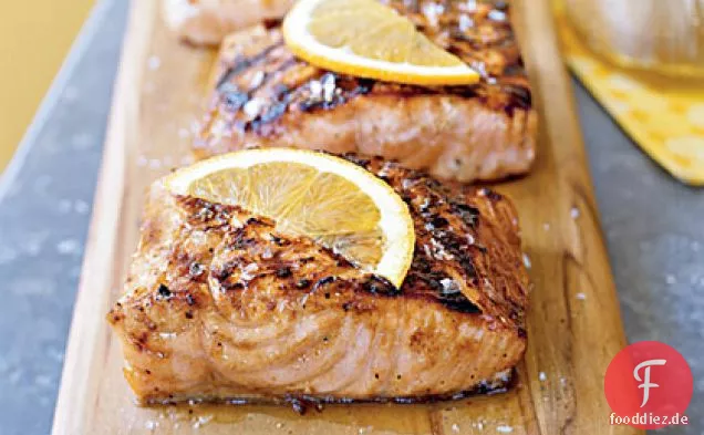 Ahorn gegrillter Lachs