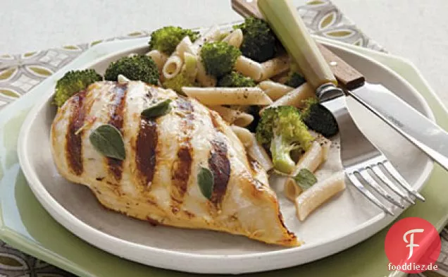Zitrone-Chardonnay gegrilltes Huhn