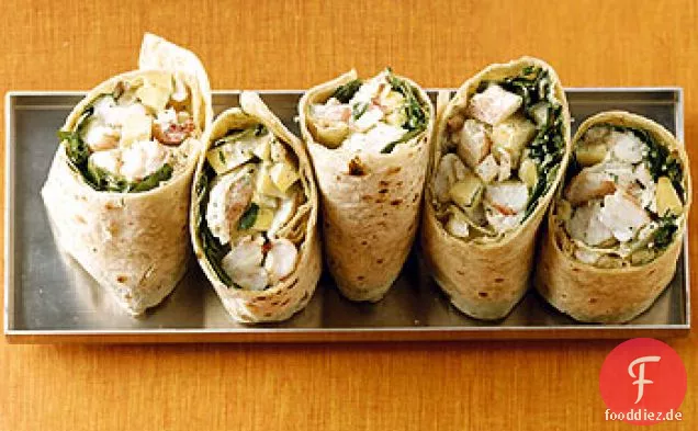 Mango und Garnelen Wraps