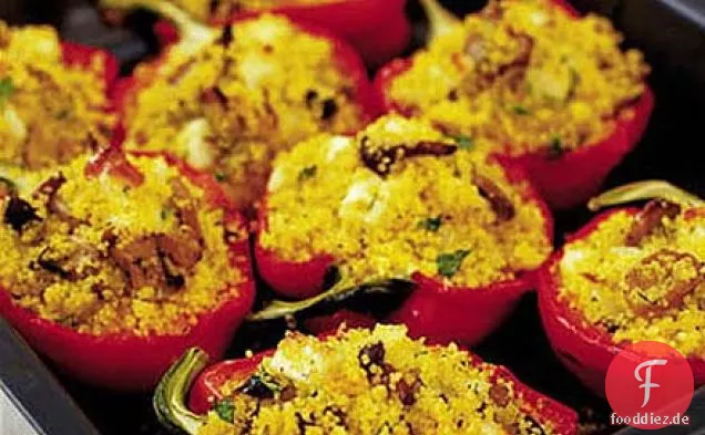Halloumi gefüllte Paprika