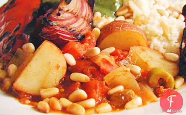 Mediterrane gegrillte Gemüse-Tajine