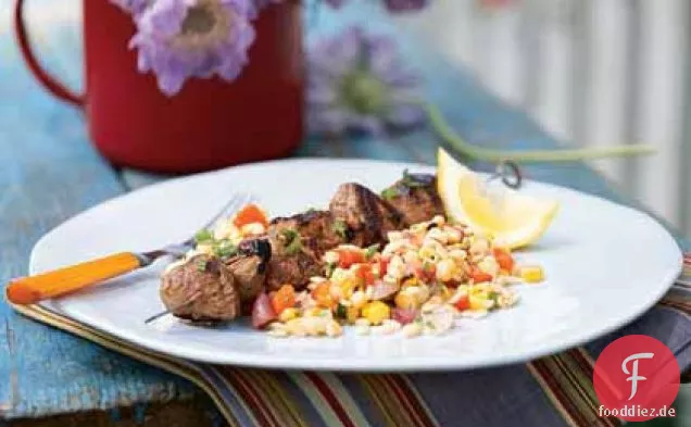 Orzo-, Mais- und gerösteter Paprika-Salat