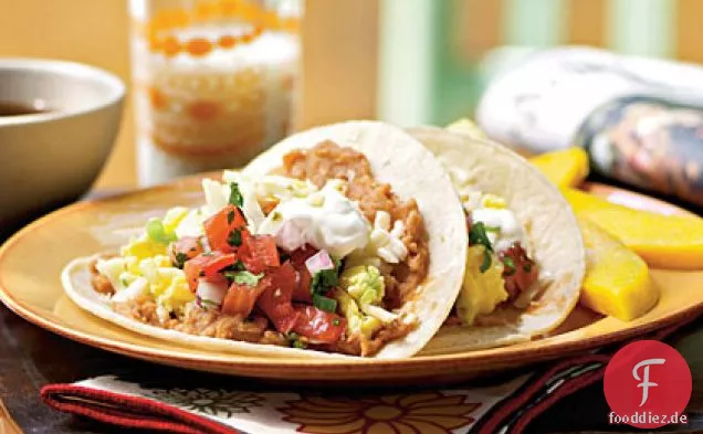 Ei und Käse Frühstück Tacos mit Hausgemachter Salsa