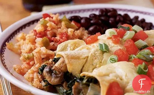 Cremige Spinat-Pilz-Enchiladas