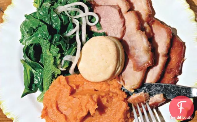 Geschlagene Süßkartoffeln mit Honig