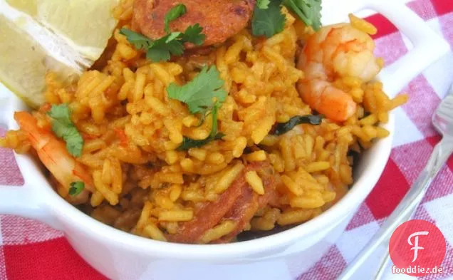 Reis mit Chorizo und Garnelen(Arroz con Chorizo Y Camarones)