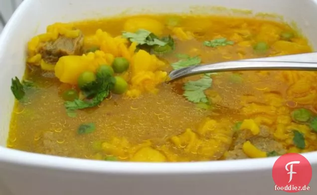 Sopa de Arroz con Carne (Reis und Rindfleisch-Suppe)