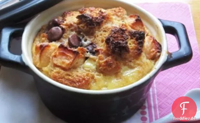 Apfel -Schokolade-Brot-Pudding