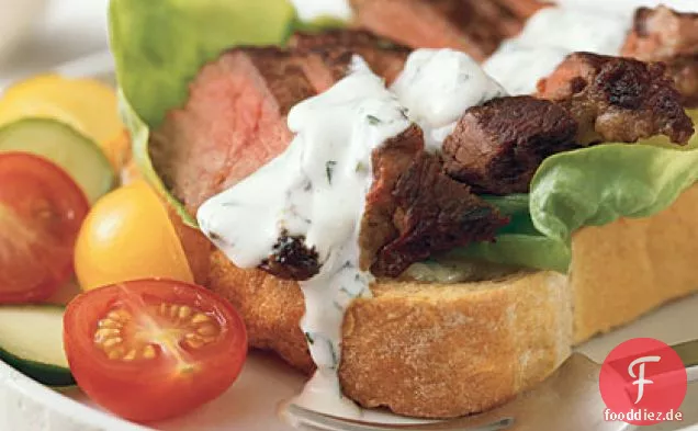 Steak-Sandwiches mit Estragon-Mayonnaise