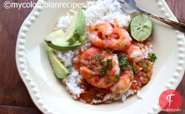 Guisado de Camarones (Garnelen in Criolla Tomatensauce)