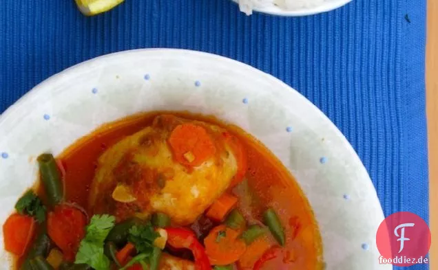 Pollo Guisado a la Jardinera (Geschmortes Huhn mit Gemüse)