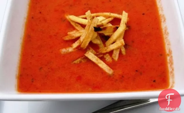 Suppe aus Tomaten und geröstetem Pfeffer (Sopa de Tomate y Pimentón)