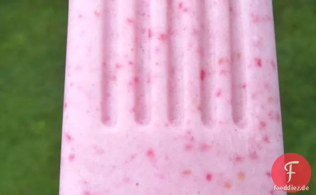 Paletas de Fresa-Frambuesa (Erdbeer-Himbeer Eis am Stiel)