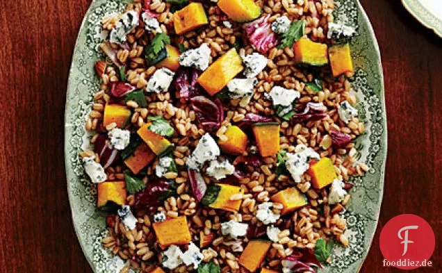 Gerösteter Kürbis mit Farro und Mandeln