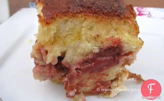 Torta de Pan Mojicón (Mojicón Brot-Pudding Kuchen)