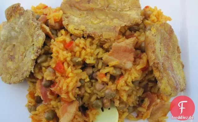 Arroz con Gandules (Reis mit Pigeon Erbsen)