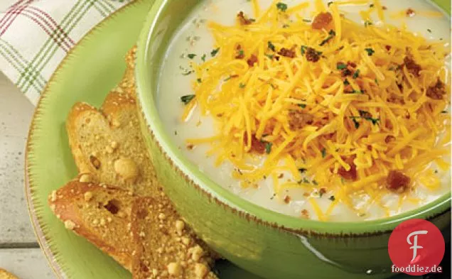 Ofenkartoffel-Cheddar-Suppe