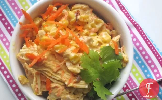 Geschredderter Hühner- und Maissalat
