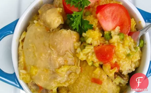 Arroz Tapado (Reis mit Huhn und Schweinefleisch)