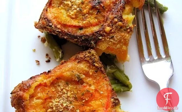 Spargel und Tomaten Gebackene Frittata