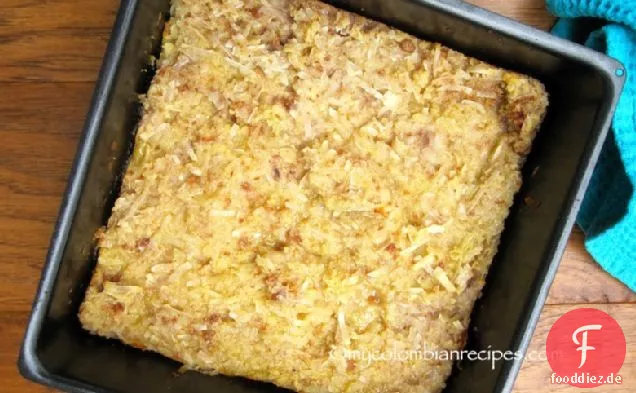 Torta de Dulce de Coco (Kolumbianischer Kokospuddingkuchen)