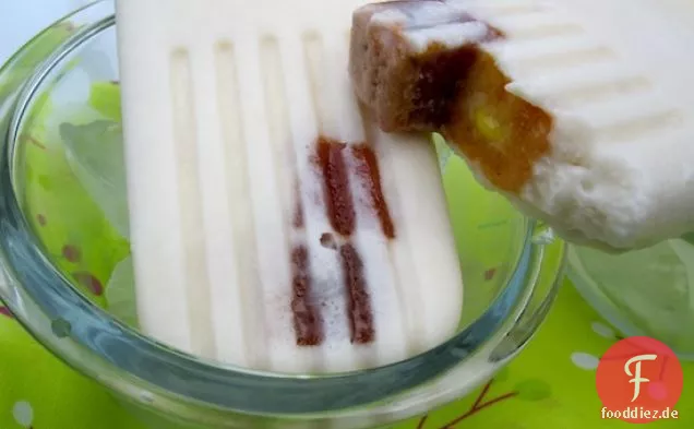 Paletas de Coco con Bocadillo (Kokosnuss und Guave Paste Eis am Stiel)