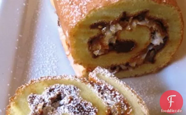 Dulce de Leche und Kokos-Roll (Pionono de Arequipe Y Coco)