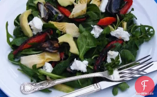 Artischocke, Paprika & Ziegenkäsesalat
