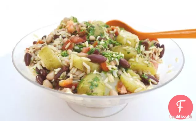 Kartoffel-Bohnen-Salat mit Zingy Kräuterdressing