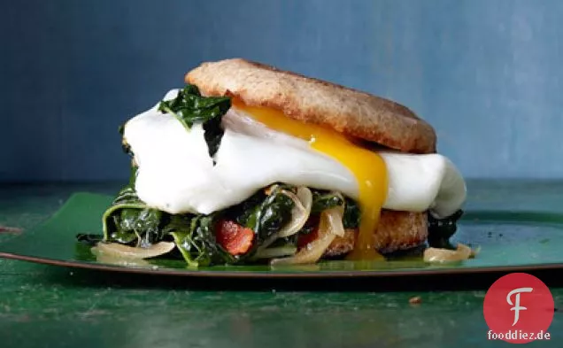 Speck-Ei-Sandwiches mit Gemüse