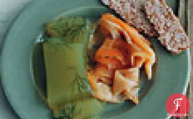 Arctic Char Gravlaks mit Gurken-Gelee
