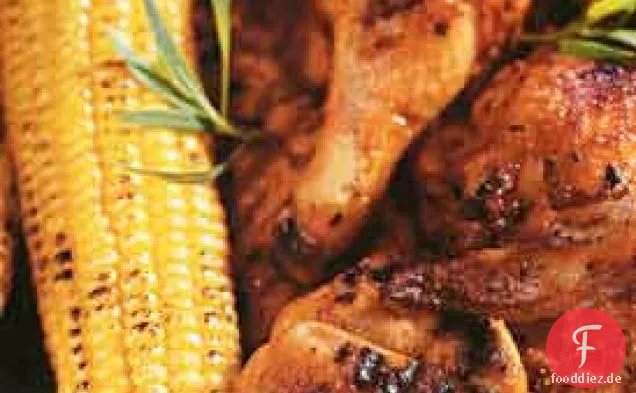 Gegrillter Mais mit gerösteter Knoblauchbutter